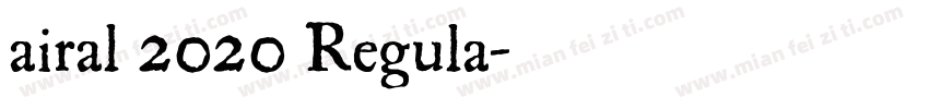 airal 2020 Regula字体转换